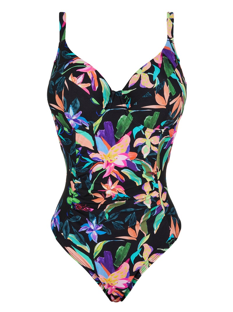 Maillot de bain une pièce Barbade Sans Complexe Noir Rose Bleu - Kiabi