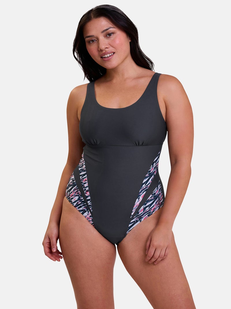 Maillot de bain une pièce Bondi Beach Sans Complexe Gris - Kiabi