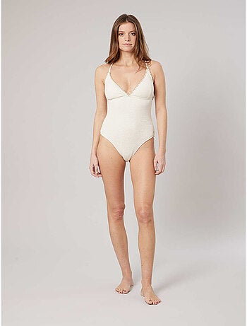 Maillot de bain une pièce chic et féminin effet smocké 'deeluxe'