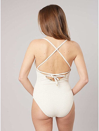 Maillot de bain une pièce chic et féminin effet smocké 'deeluxe'