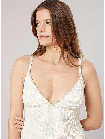 Maillot de bain une pièce chic et féminin effet smocké 'deeluxe'