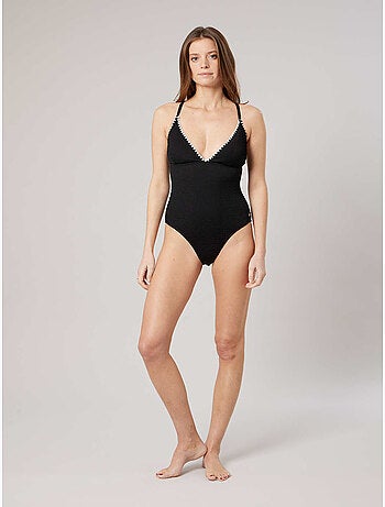 Maillot de bain une pièce chic et féminin effet smocké 'deeluxe'
