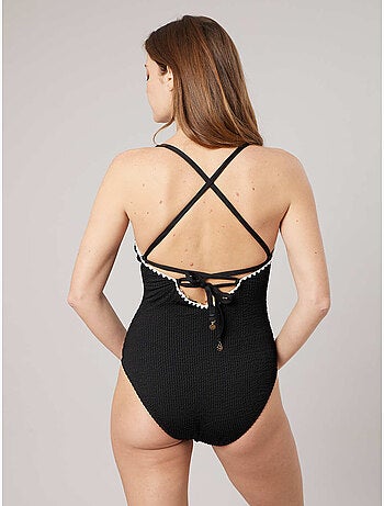 Maillot de bain une pièce chic et féminin effet smocké 'deeluxe'