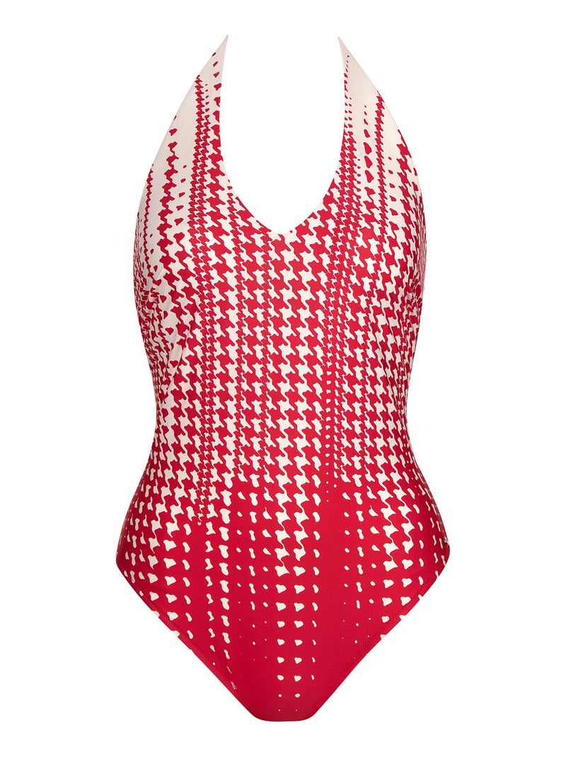 Maillot de bain une pièce dos nu sans armatures Quito Rouge - Kiabi