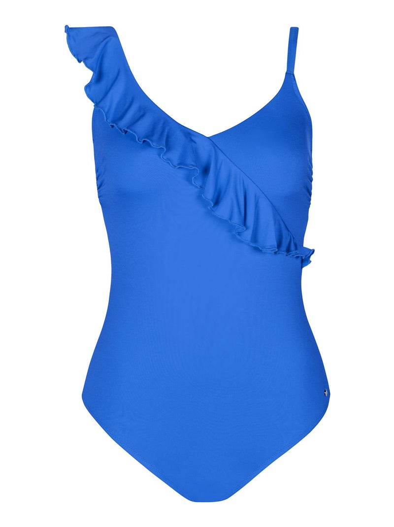 Maillot de bain une pièce échancré sans armatures multipositions Kenya Bleu - Kiabi