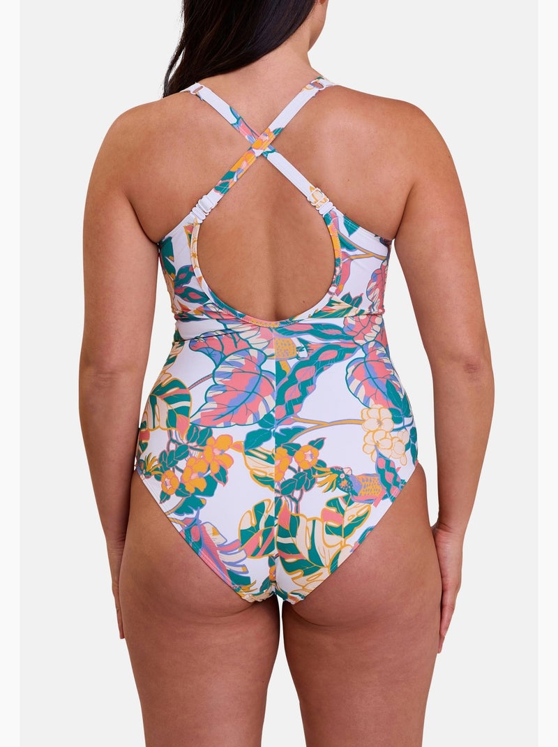 Maillot de bain une pièce fidji sans complexe lingerie Blanc Vert clair - Kiabi