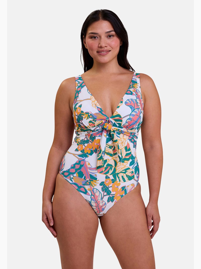 Maillot de bain une pièce fidji sans complexe lingerie Blanc Vert clair - Kiabi