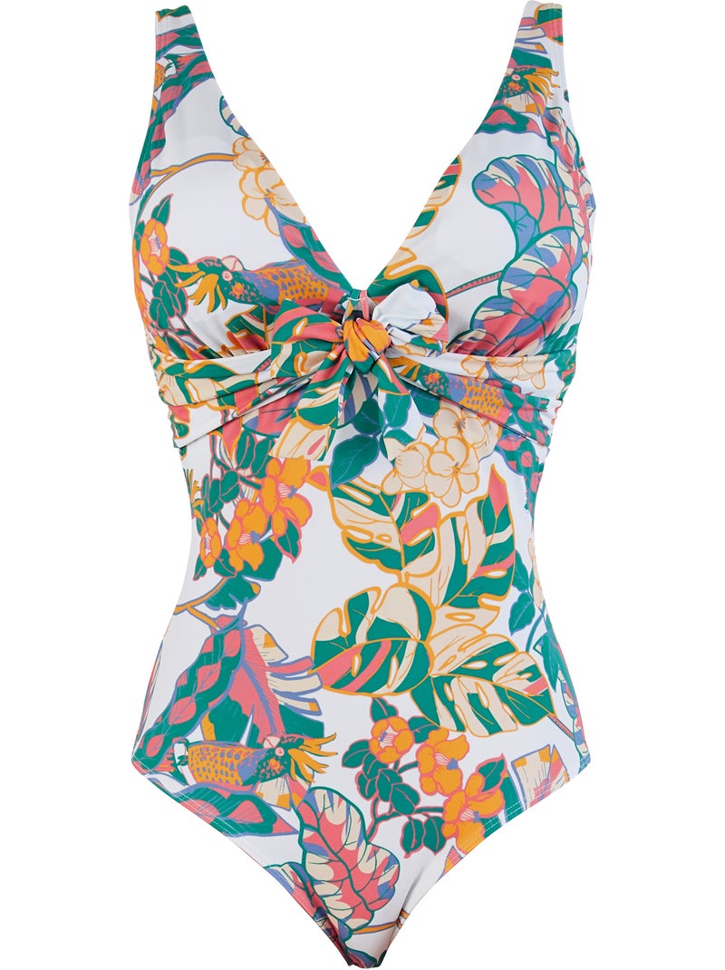 Maillot de bain une pièce fidji sans complexe lingerie Blanc Vert clair - Kiabi