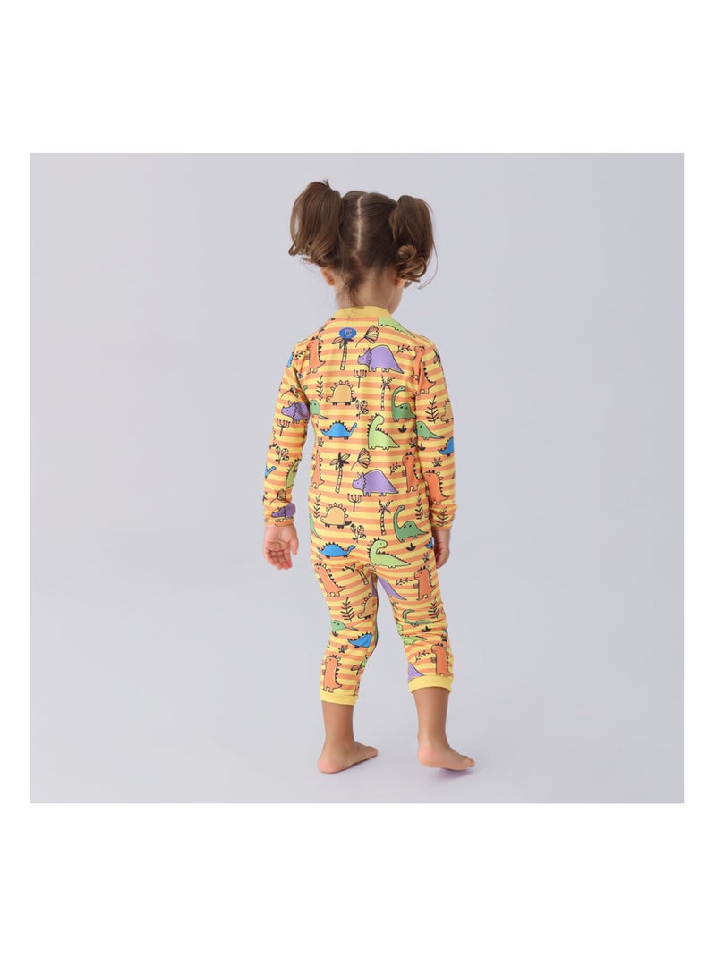 Maillot de bain une pièce fille Deixa o Sol Entrar UV Line Multicolore - Kiabi