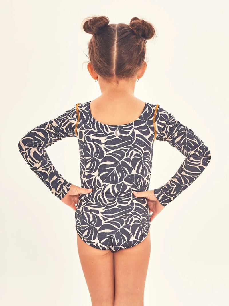 Maillot de bain une pièce fille  UV Line Multicolore - Kiabi