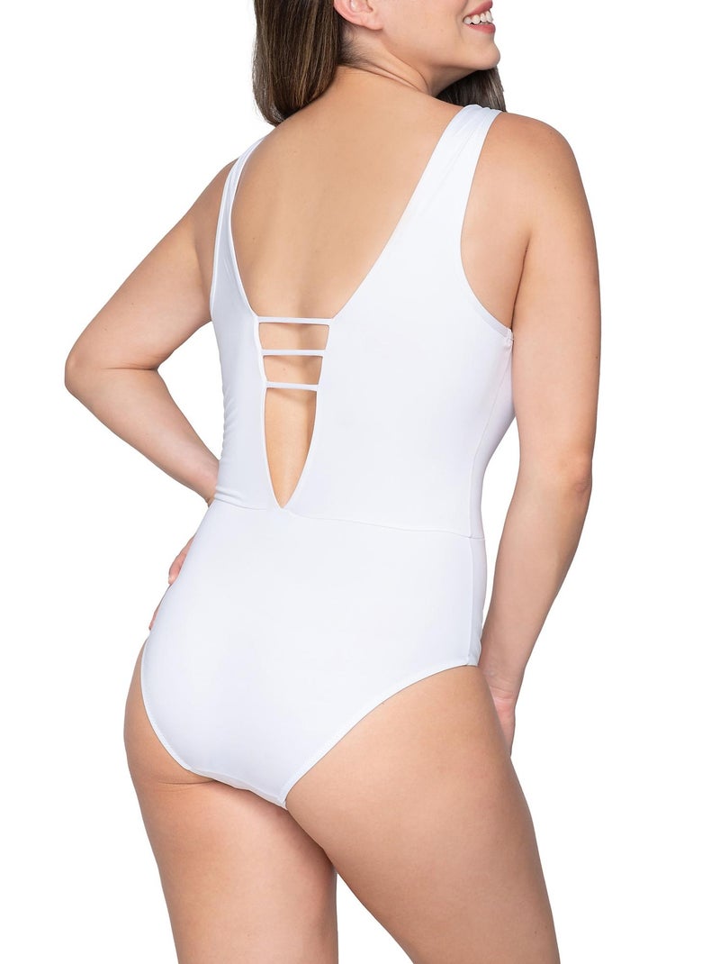 Maillot de bain une pièce June Blanc - Kiabi