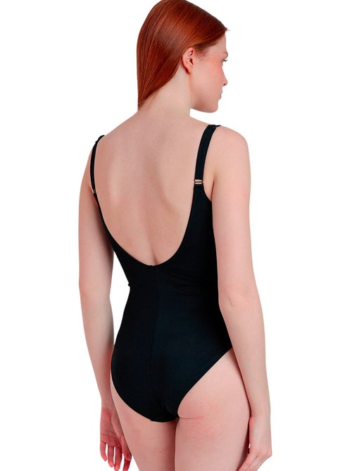 Maillot de bain une pièce préformé croisé gainant Jungle - Kiabi