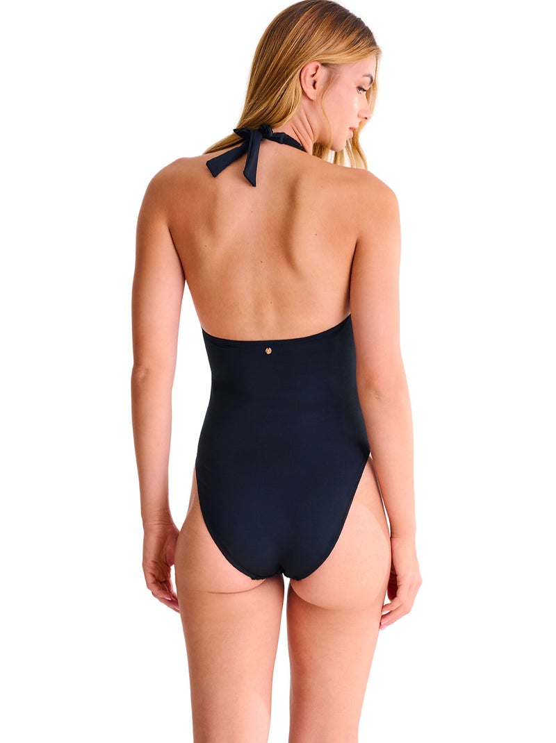 Maillot de bain une pièce préformé dos nu sans armatures CALVI Noir - Kiabi
