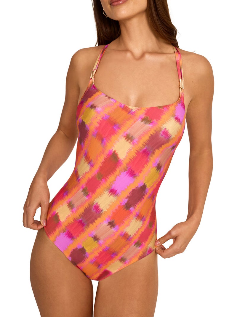 Maillot de bain une pièce préformé MAGMA Orange - Kiabi