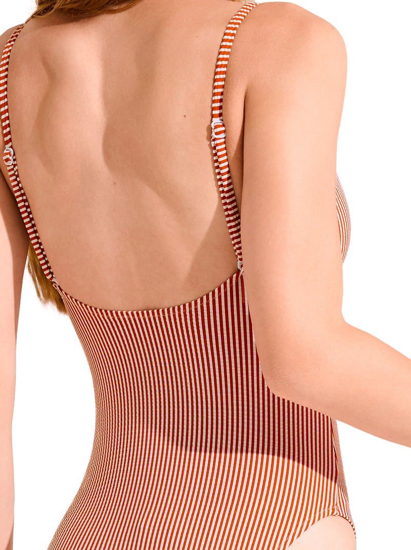 Maillot de bain une pièce sans armatures LASCARI Rouge - Kiabi