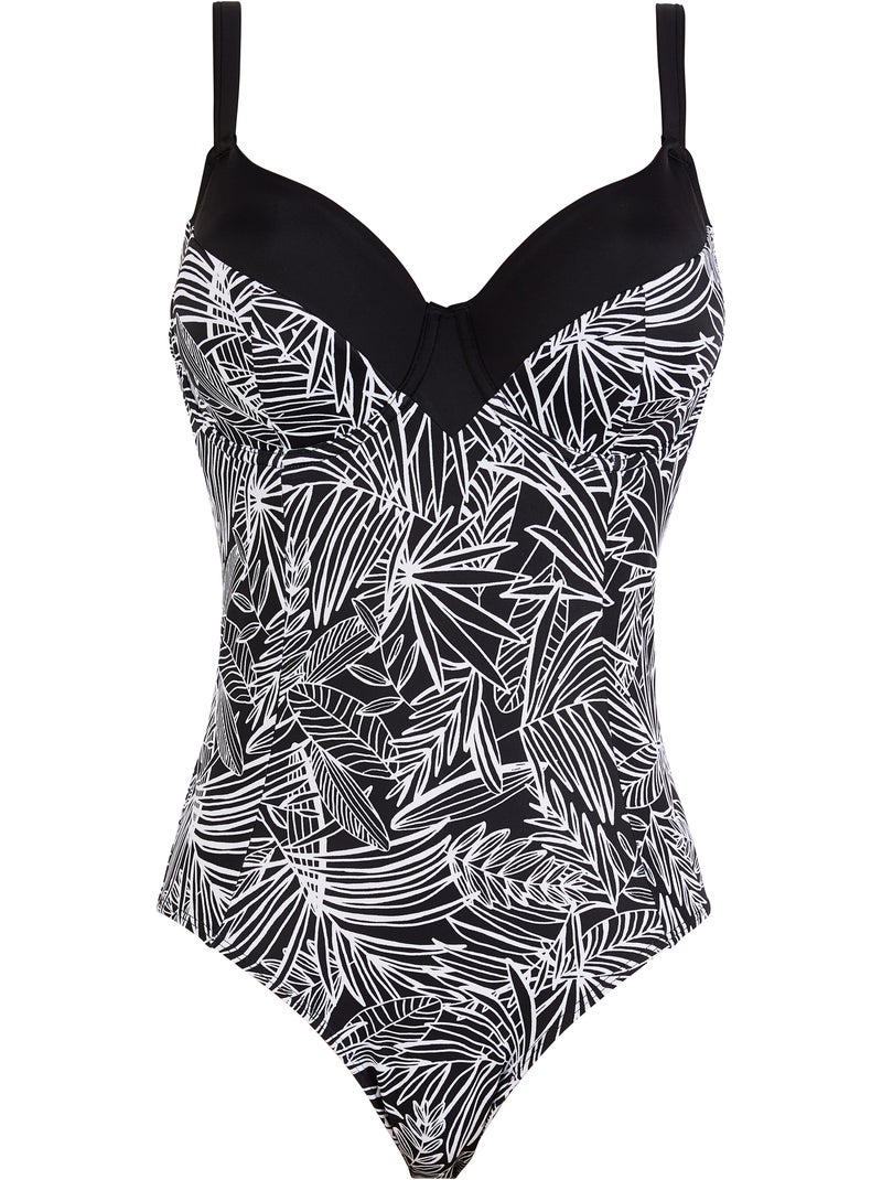 Maillot de bain une pièce seychelles sans complexe lingerie Noir Blanc - Kiabi