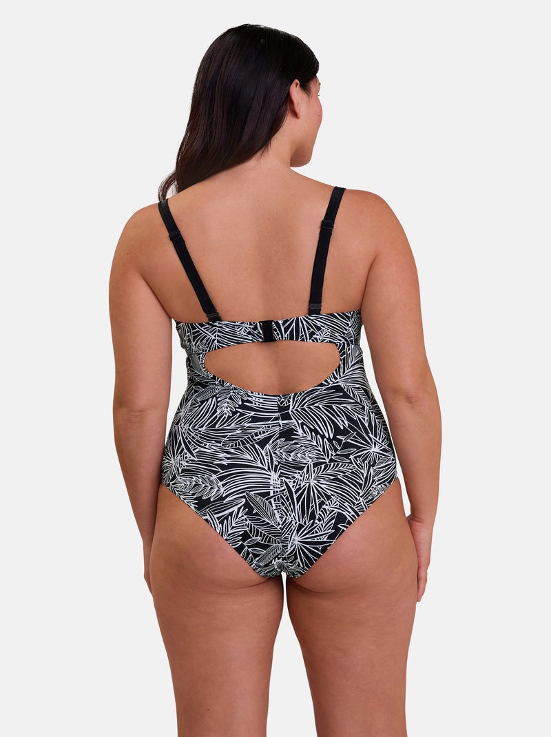 Maillot de bain une pièce Seychelles Sans Complexe Noir Blanc - Kiabi