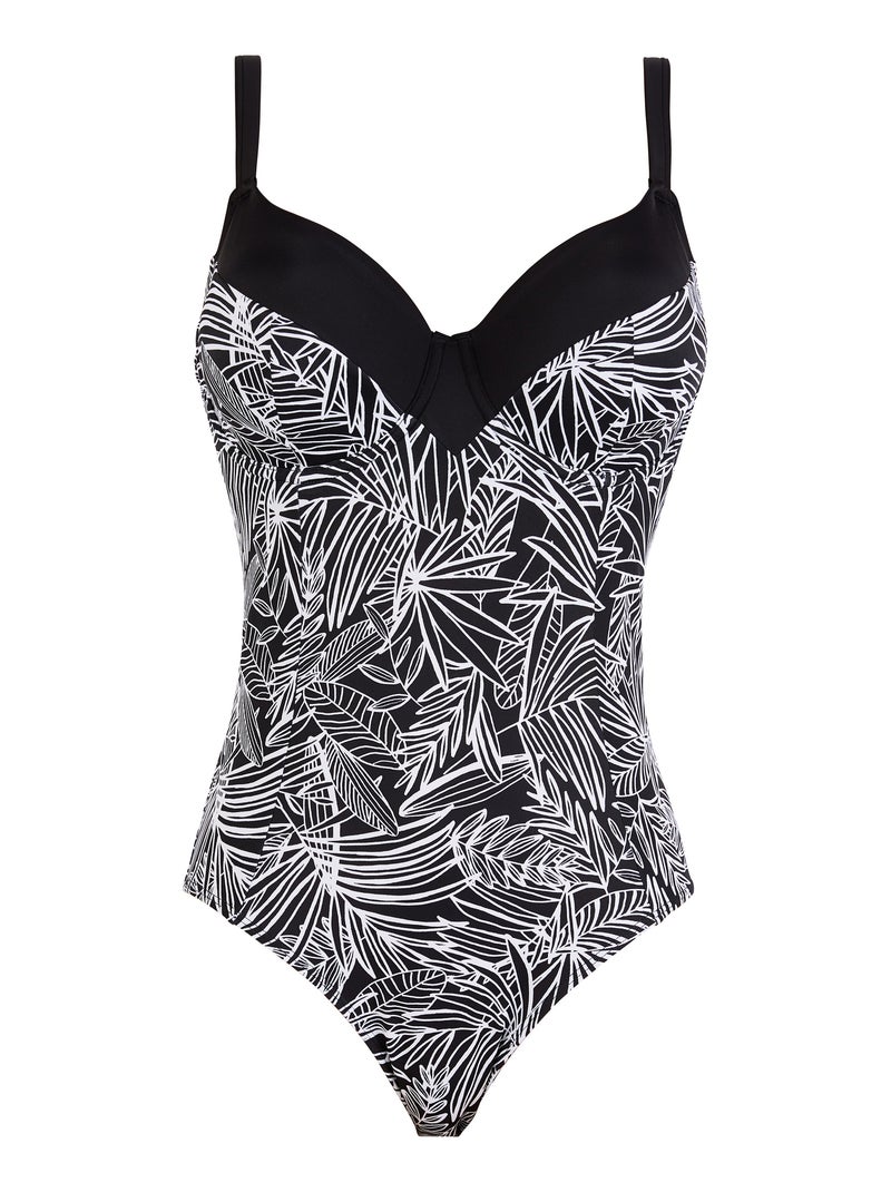 Maillot de bain une pièce Seychelles Sans Complexe Noir Blanc - Kiabi
