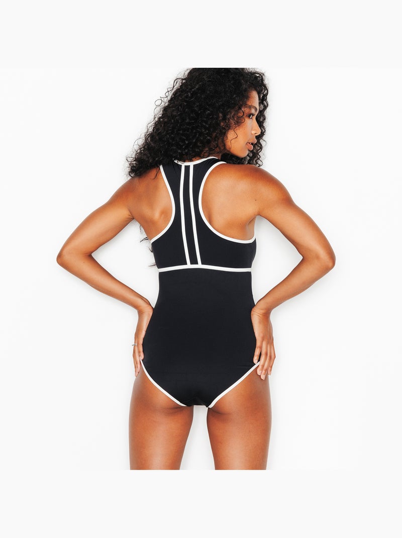 Maillot de bain une piece sport Jim - RougeGorge Lingerie Noir Multicolore - Kiabi