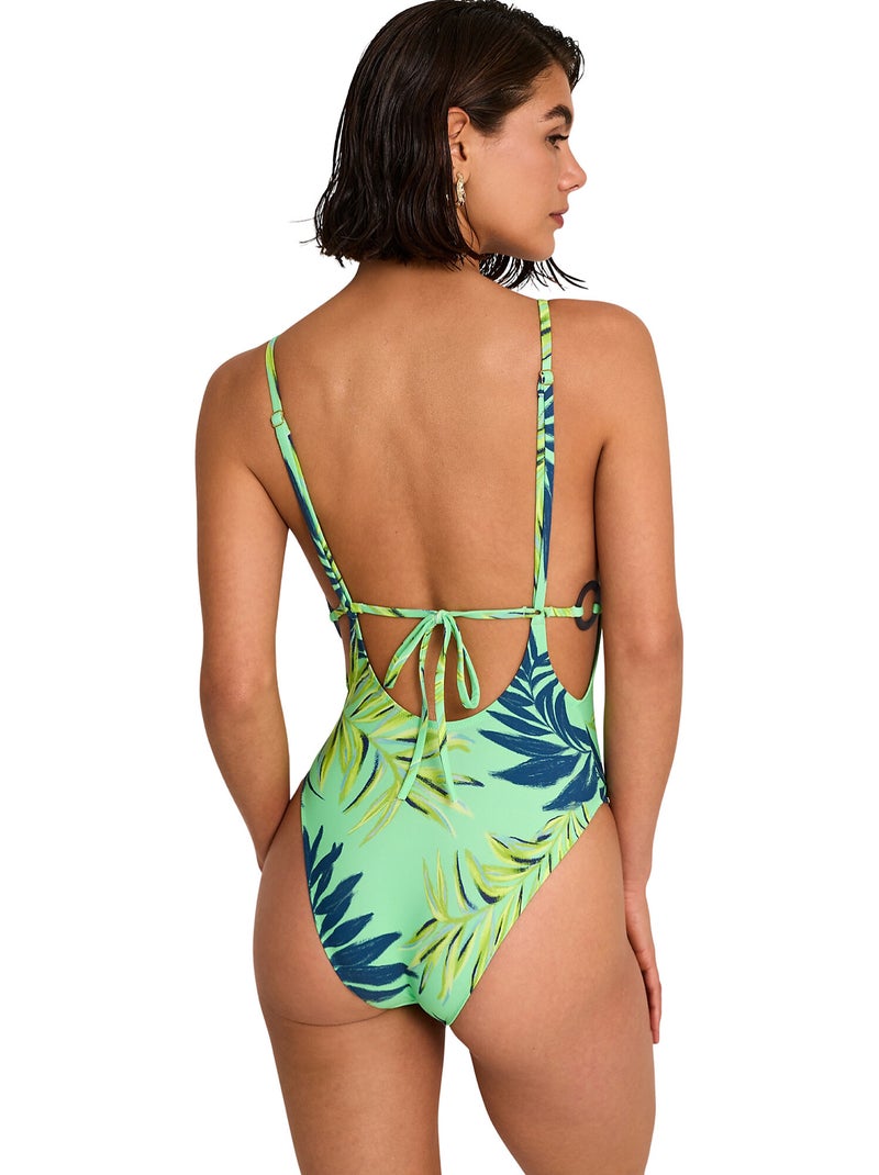 Maillot de bain une pièce triangle CALYPSO Vert - Kiabi