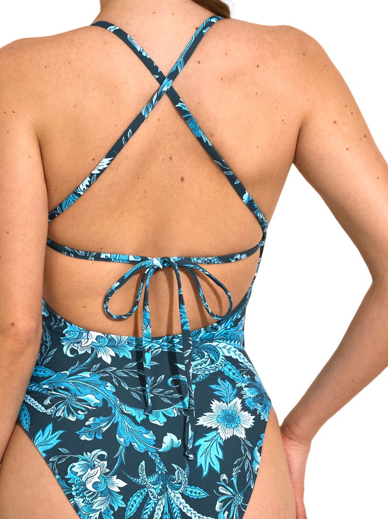 Maillot de bain une pièce triangle préformé ACANTHUS Bleu - Kiabi