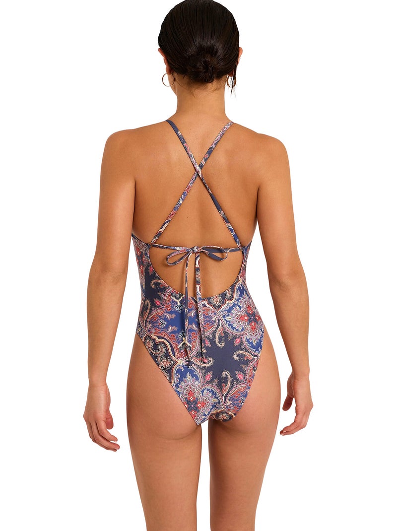 Maillot de bain une pièce triangle préformé BOHEME Bleu - Kiabi
