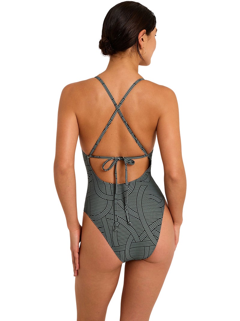 Maillot de bain une pièce triangle préformé REVERIE Vert - Kiabi