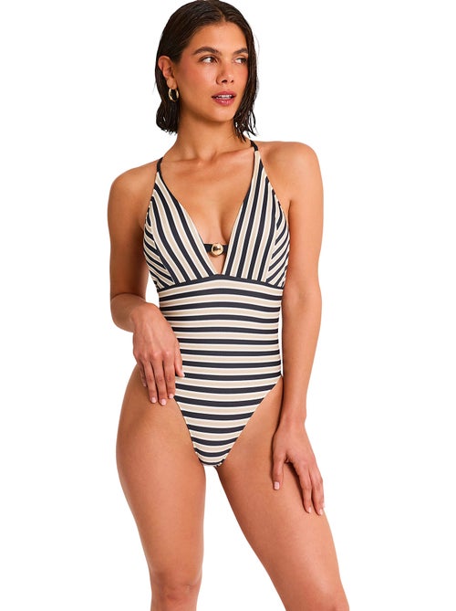 Maillot de bain une pièce triangle préformé SAILOR - Kiabi Maillot de bain une pièce triangle préformé SAILOR - Kiabi