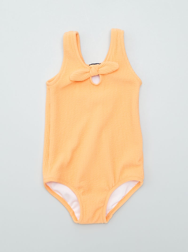 Maillot de bain uni - 1 pièce Orange - Kiabi