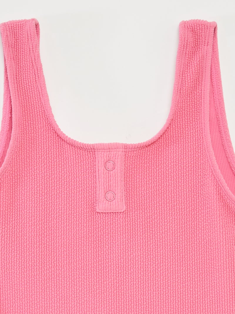 Maillot de bain uni - 1 pièce rose - Kiabi