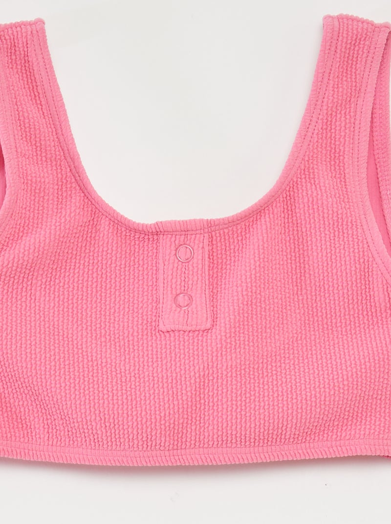 Maillot de bain uni - 2 pièces rose - Kiabi