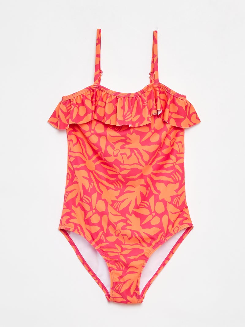 Maillot de bain volanté - 1 pièce ROSE - Kiabi