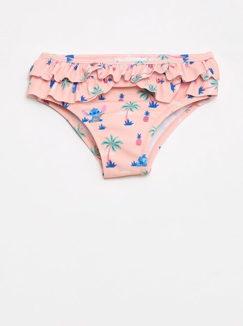 Maillot de bain volanté à motif - Kiabi