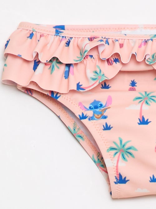 Maillot de bain volanté à motif - Kiabi