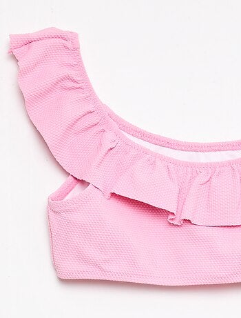 Maillot de bain volanté en maille - 2 pièces