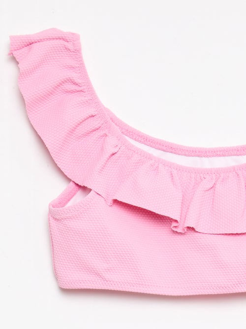 Maillot de bain volanté en maille - 2 pièces - Kiabi