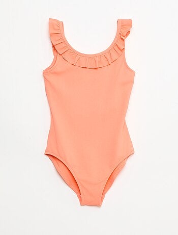 Maillot de bain volanté uni
