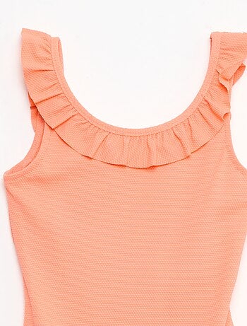 Maillot de bain volanté uni