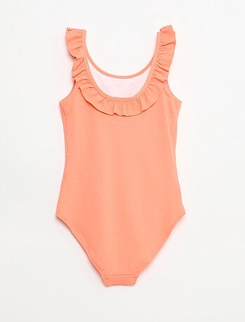 Maillot de bain volanté uni