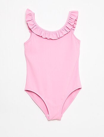 Maillot de bain volanté uni