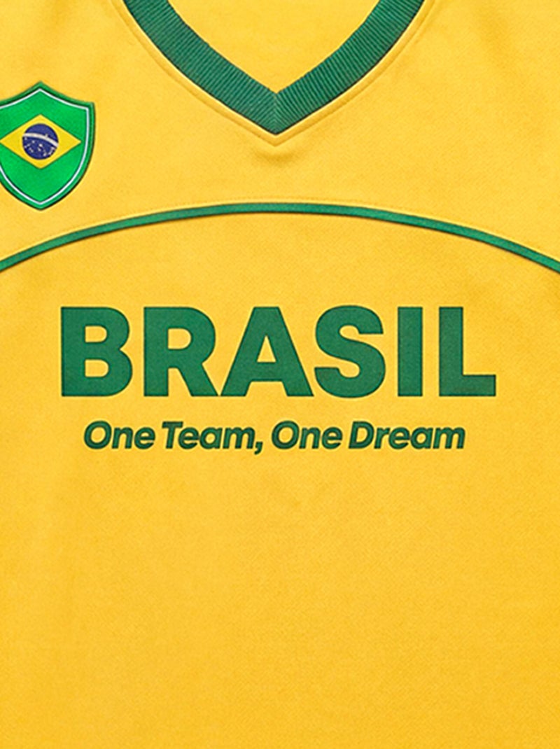 Maillot de foot Brésil Jaune - Kiabi