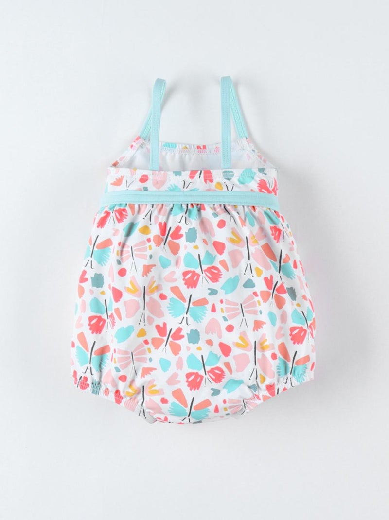 Maillot double protection à imprimé papillon, multicolore Archimède Rose - Kiabi