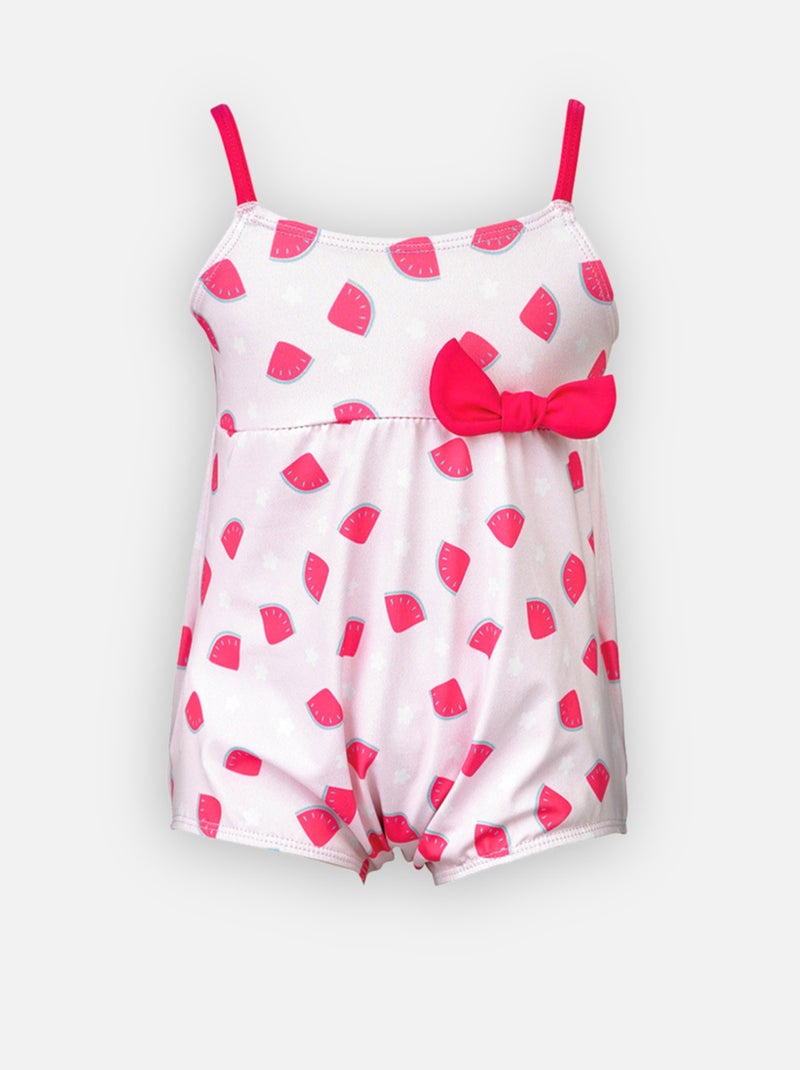 Maillot double protection à imprimé pastèque Bahamas Archimède Rose - Kiabi