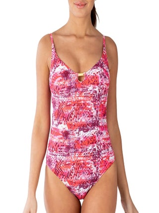 Maillot gainant 1 pièce imprimé reptile MARBELLA