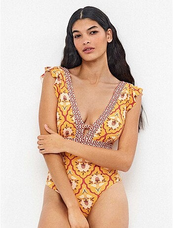 Maillot imprimé sans armature