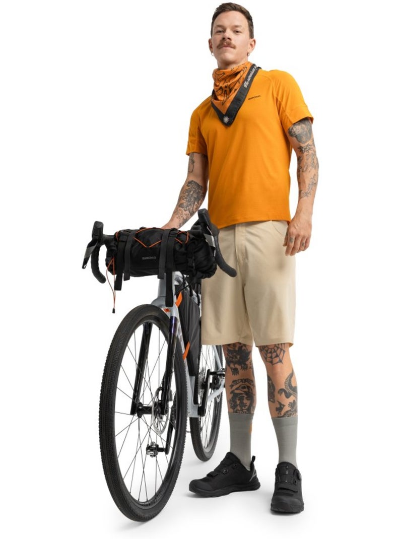 Maillot manches courtes cyclotourisme homme cyclisme homme pilgrim Orange - Kiabi