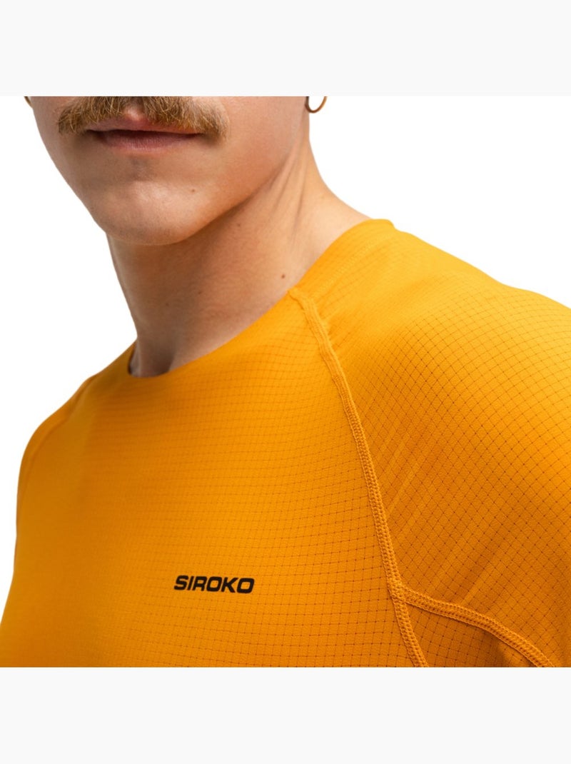 Maillot manches courtes cyclotourisme homme cyclisme homme pilgrim Orange - Kiabi