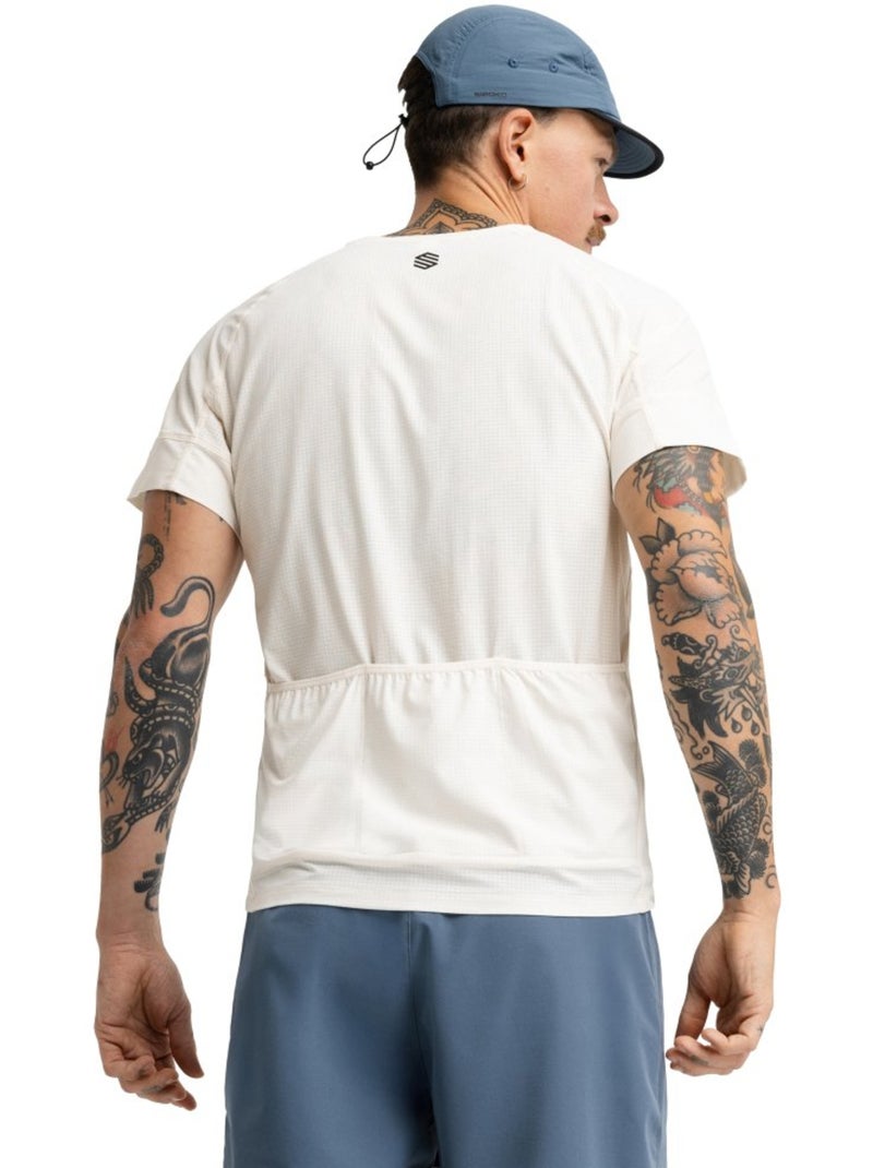 Maillot manches courtes cyclotourisme homme cyclisme homme pilgrim sand Beige - Kiabi