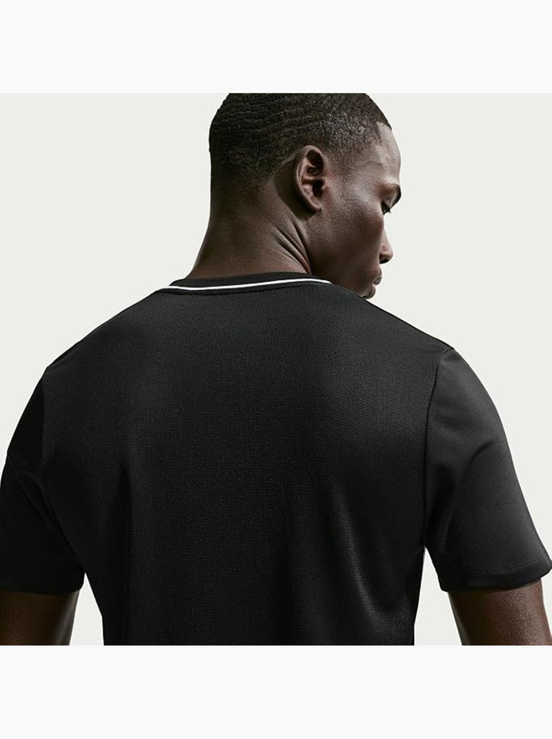 Maillot manches courtes motif/style passepoil contrasté park - nike Noir - Kiabi