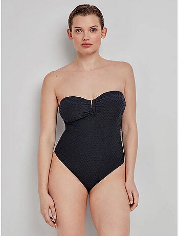 Maillot sans armature tissu structuré